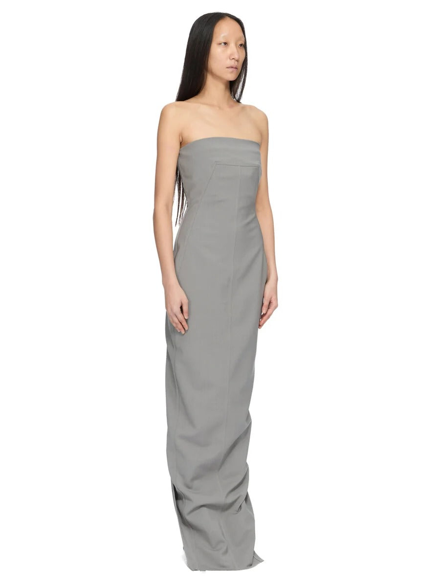 BUSTIER GOWN STEEL
