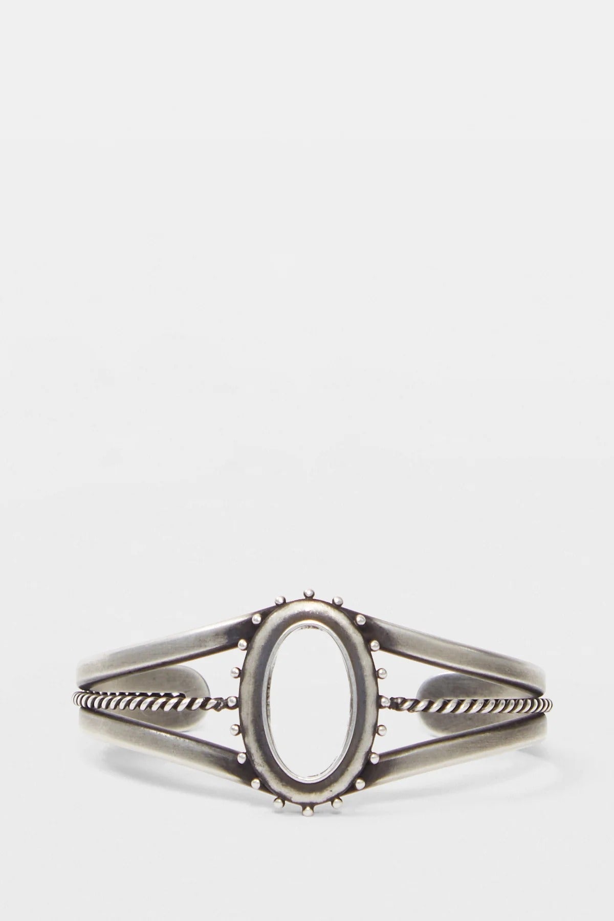 ANN DEMEULEMEESTER - FERN TRASPARENT CABOCHON CUFF-BRACELET