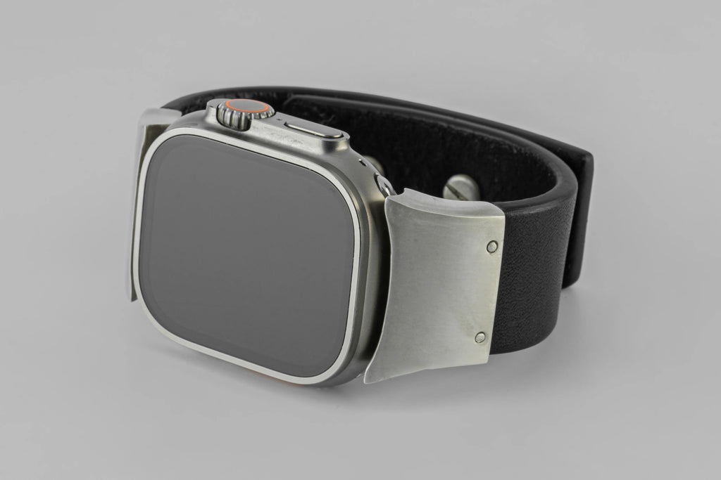 Apple Watch Bracelet (Model 1, 42-49mm, Wedge Strap, Studs, BLK+DA)