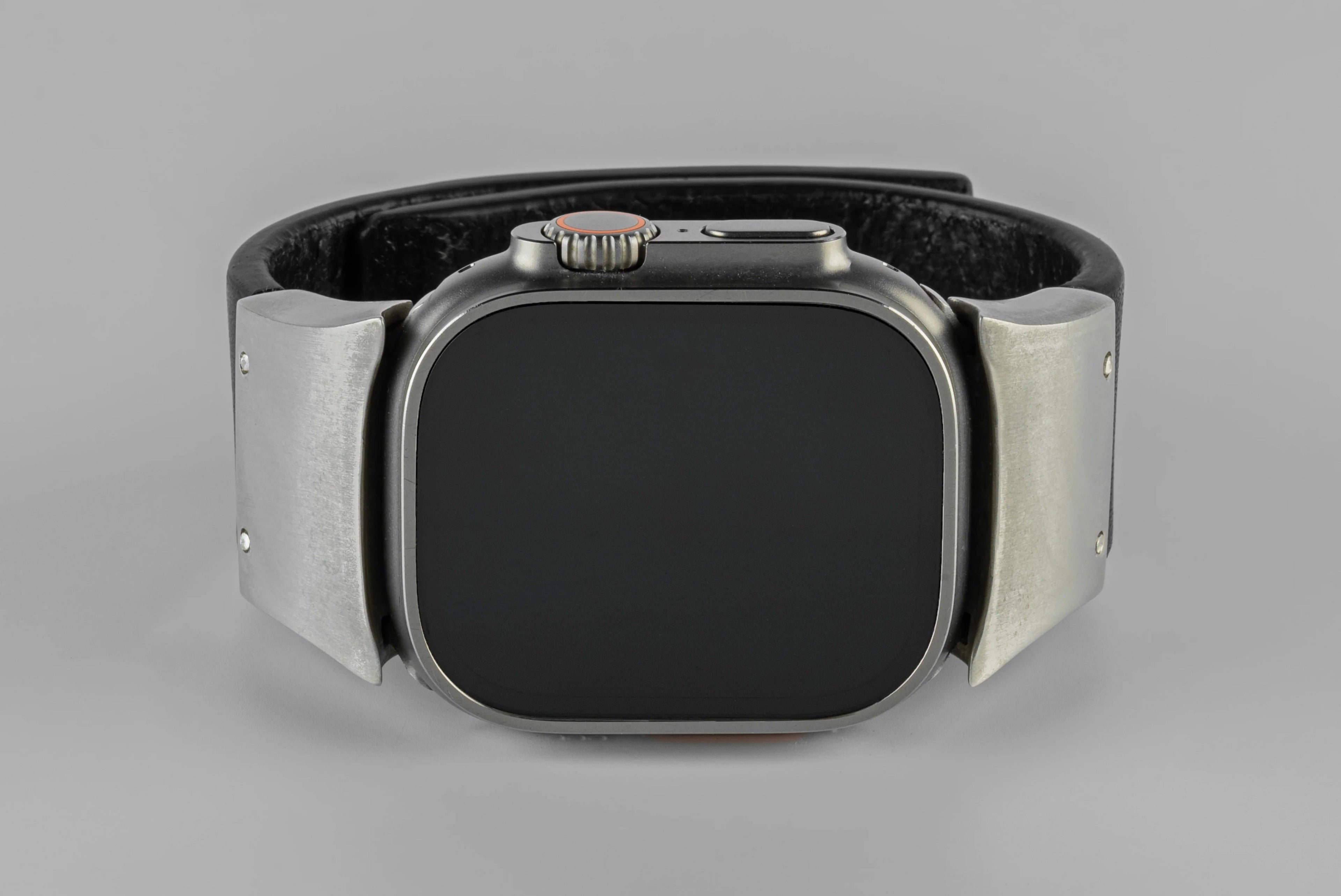 Apple Watch Bracelet (Model 1, 42-49mm, Wedge Strap, Studs, BLK+DA)