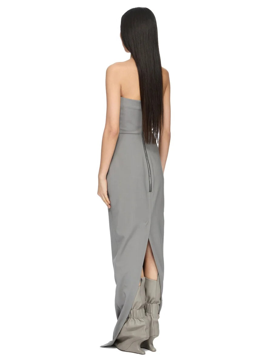 BUSTIER GOWN STEEL