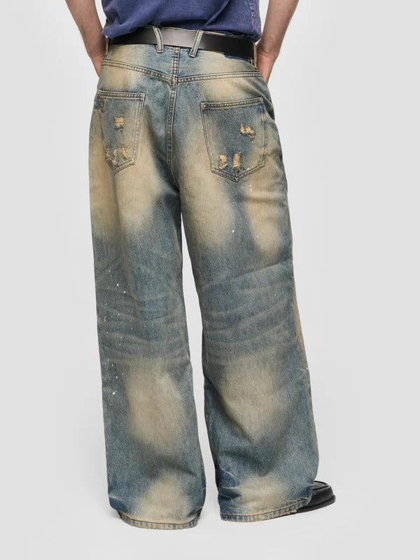 BAGGY DENIM TROUSERS DIRT DENIM