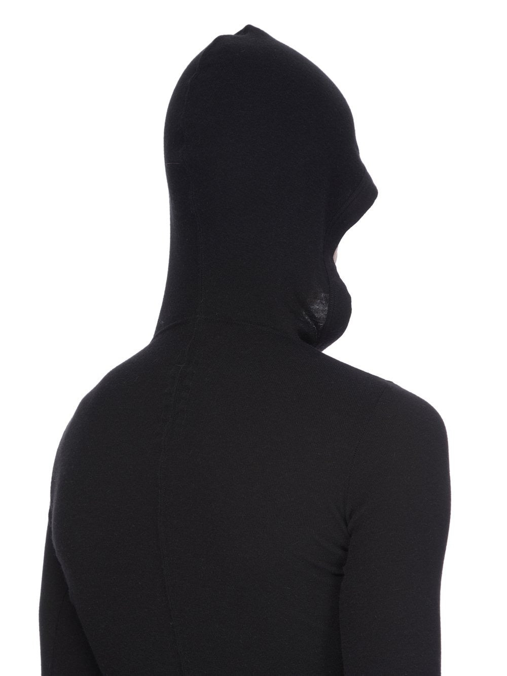 HOODED RIB LS T BLACK