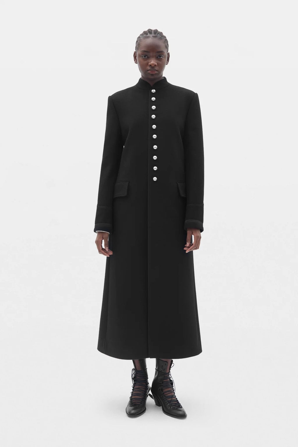 ALMA FITTED MARSINA COAT BLACK