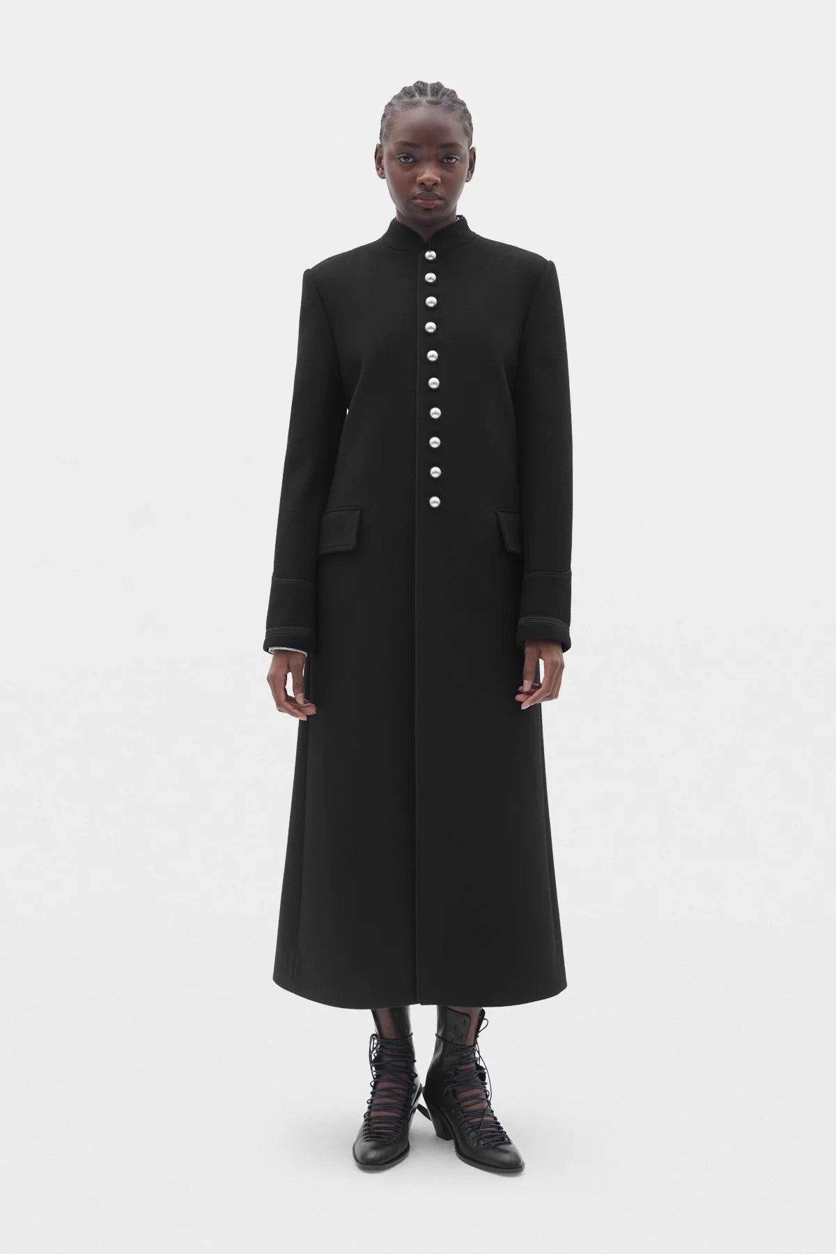 ALMA FITTED MARSINA COAT BLACK