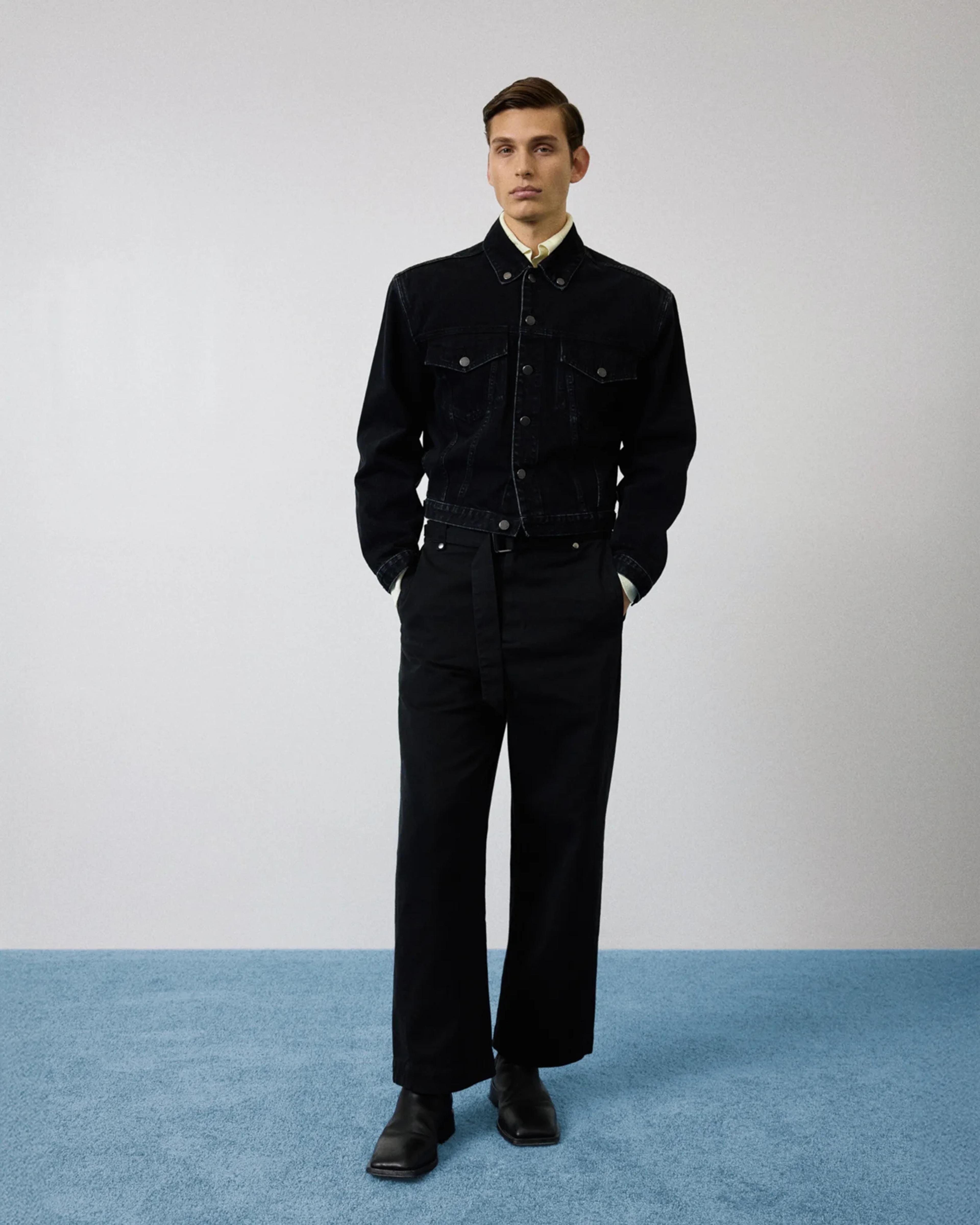 SHRUNKEN DENIM JACKET MAGNETITE