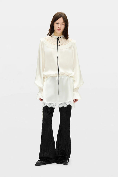 ARMIDA RUFFLE COLLAR MINI DRESS IVORY