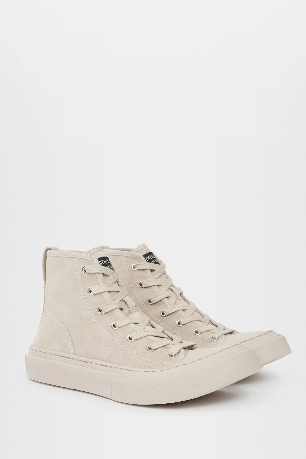SARIN VULCANIZED MID-TOP SNEAKERS CHALK