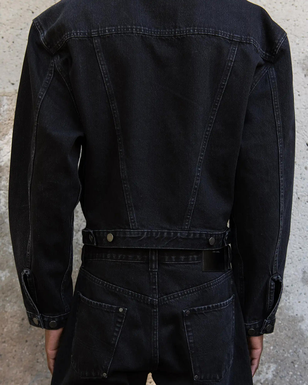 SHRUNKEN DENIM JACKET MAGNETITE