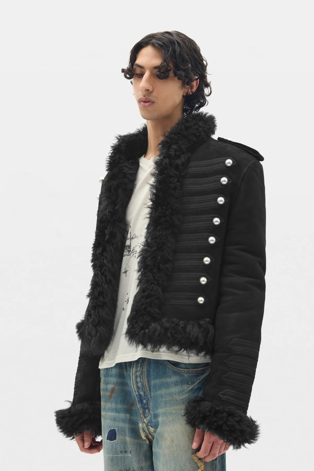 MALDUS EMBROIDERED CROPPED MARSINA JACKET BLACK