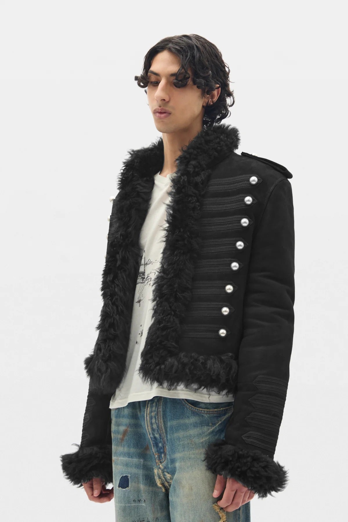 MALDUS EMBROIDERED CROPPED MARSINA JACKET BLACK
