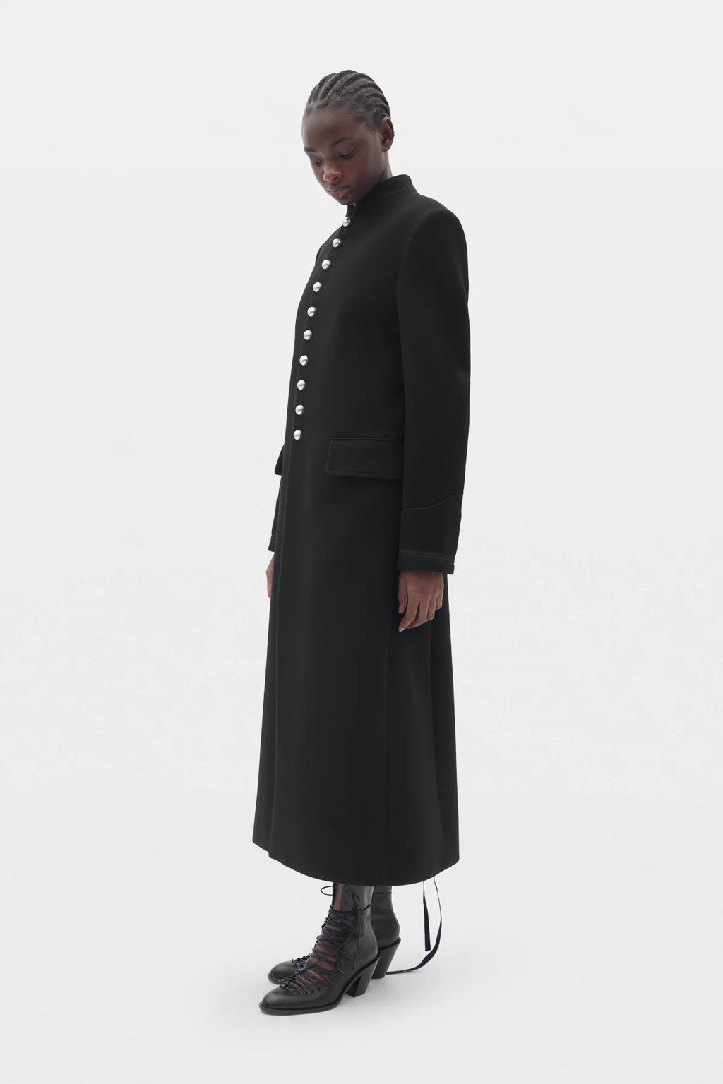 ALMA FITTED MARSINA COAT BLACK
