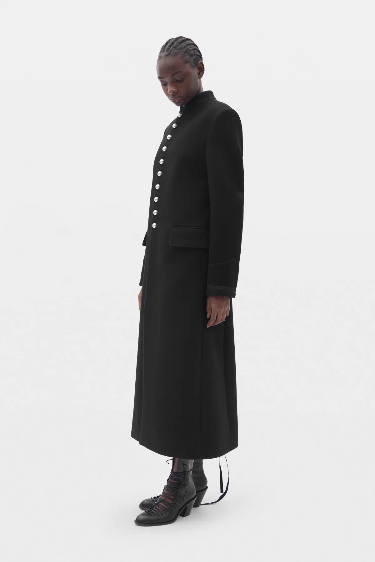ALMA FITTED MARSINA COAT BLACK