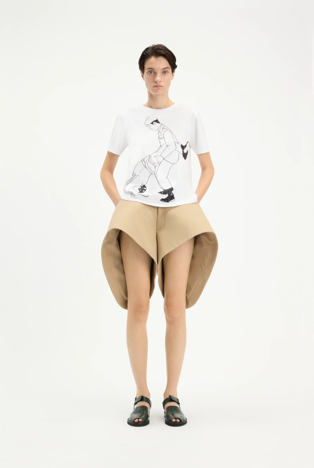 COTTON JERSEY SQUARED TEE-SHIRT PRINTED "KAMASUTRA"