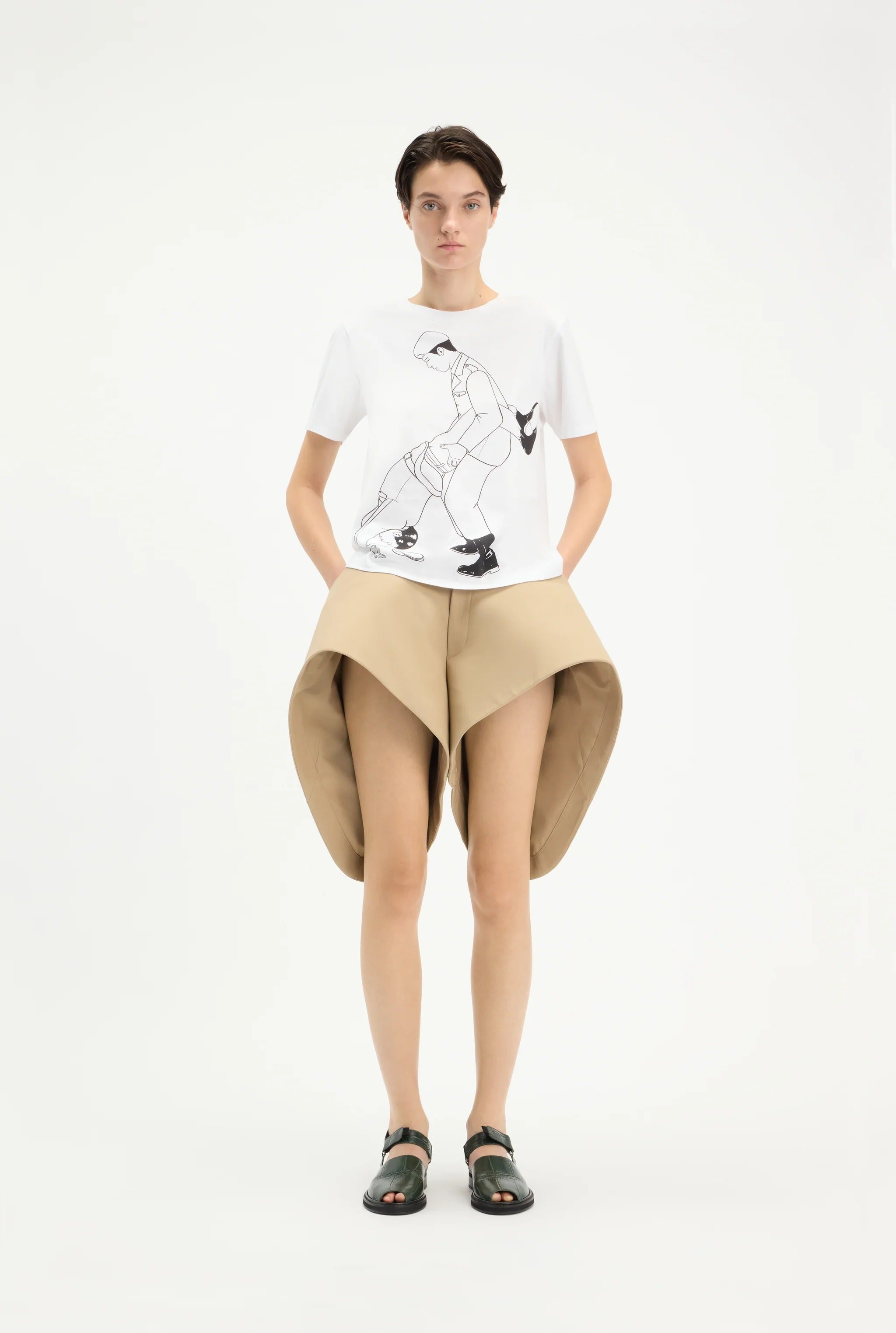 COTTON JERSEY SQUARED TEE-SHIRT PRINTED "KAMASUTRA"
