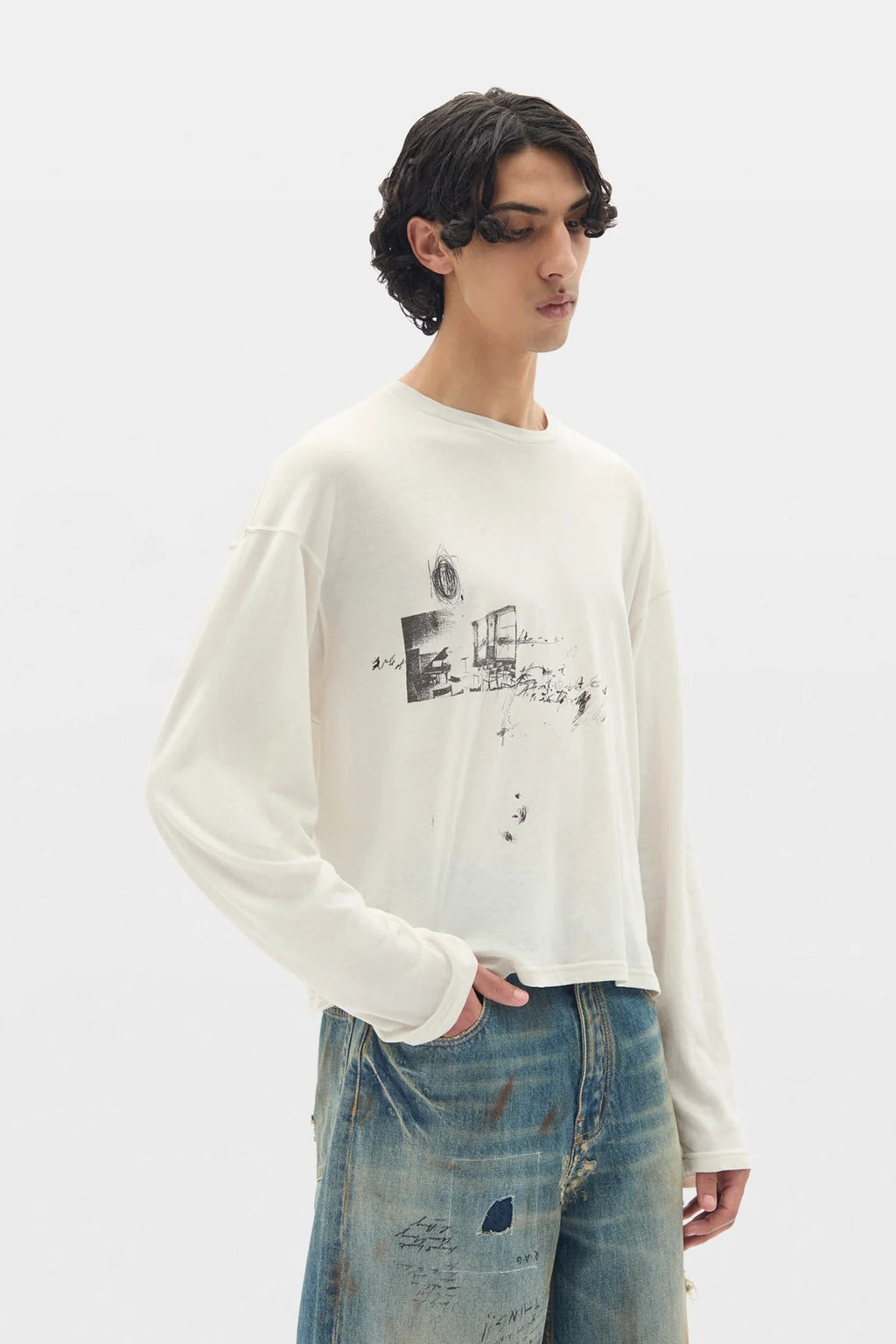 EMIL T-SHIRT "CLASSROOM MEMORY" PRINT IVORY