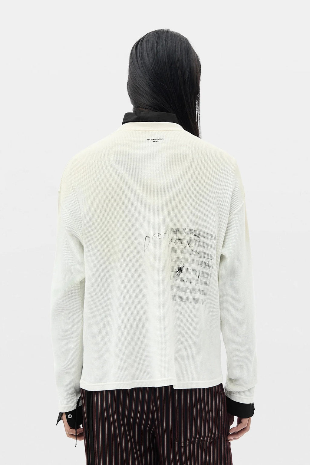 EMIL WAFFLE JERSEY T-SHIRT "THE NIGHT WHISPERS" PRINT CHALK