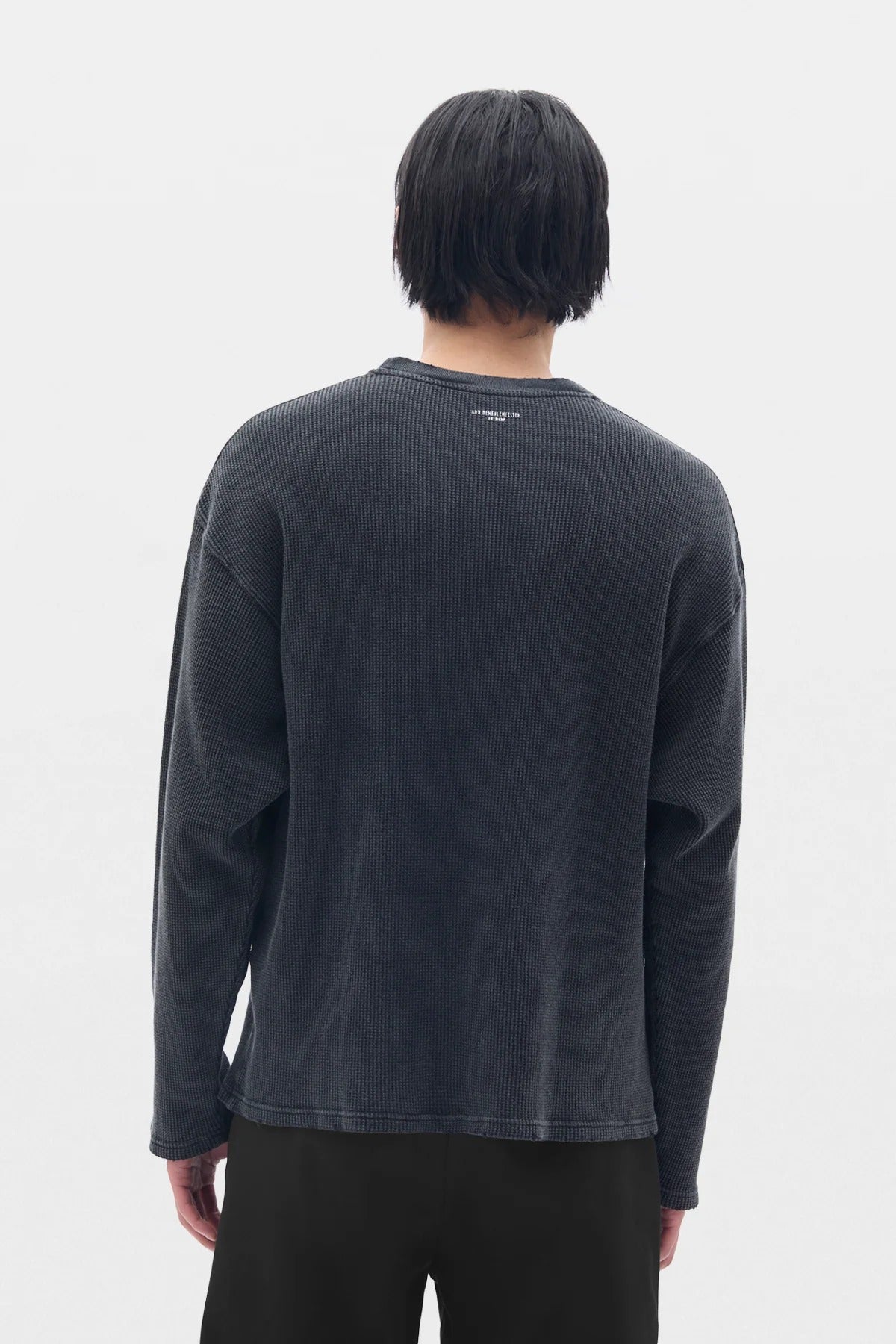 EMIL WAFFLE JERSEY T-SHIRT "ACADEMY" FADED BLACK