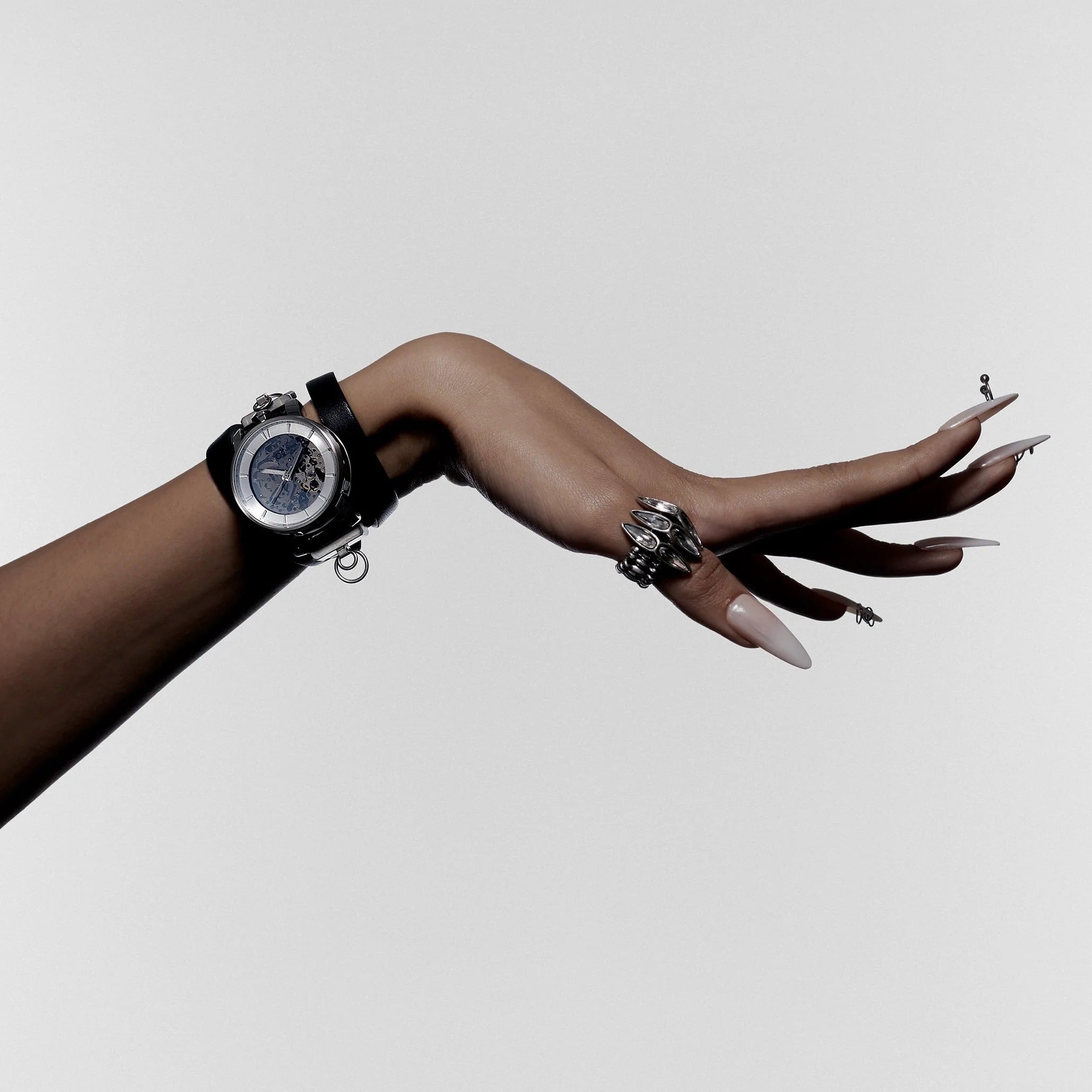 R360 SILVER METAL / TRIPLE BLACK LEATHER