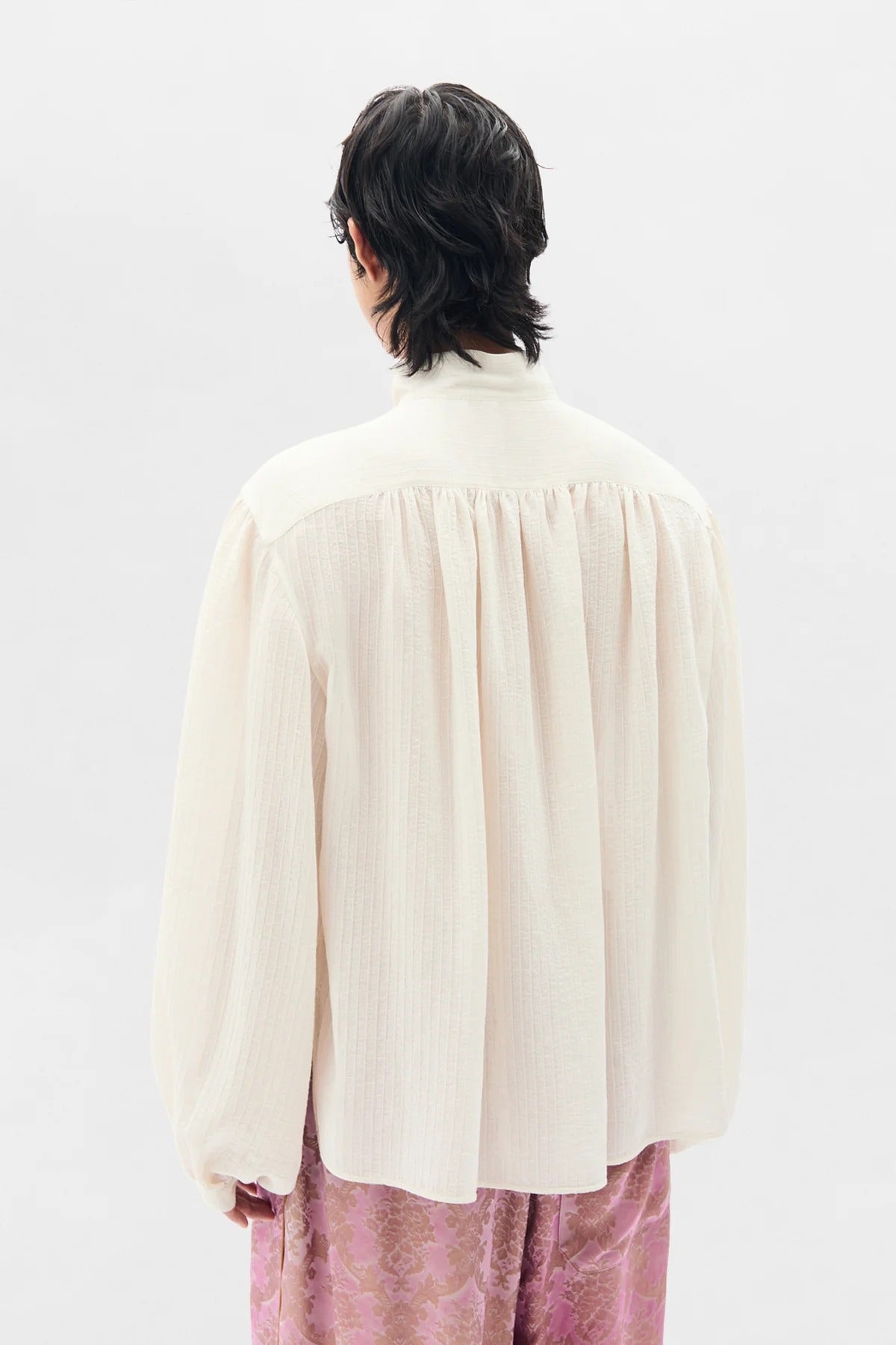 THORALD HIGH COMFORT CROPPED SERAFINO TOP CHALK