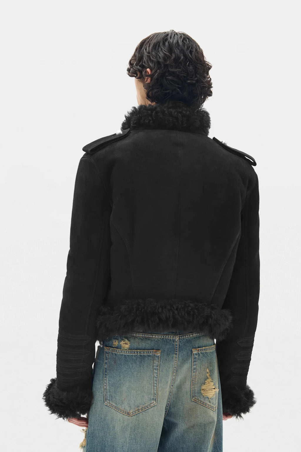 MALDUS EMBROIDERED CROPPED MARSINA JACKET BLACK