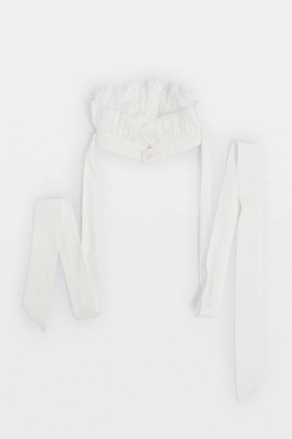 TOSTEN LACE RUFFLED COLLAR NATURAL WHITE