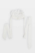 TOSTEN LACE RUFFLED COLLAR NATURAL WHITE