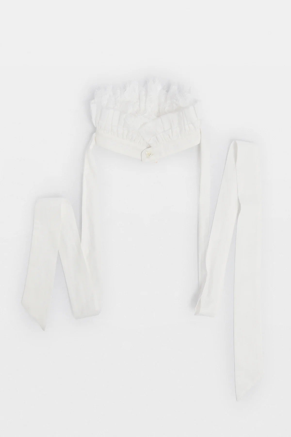 TOSTEN LACE RUFFLED COLLAR NATURAL WHITE