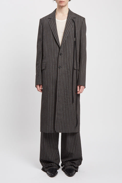 BAAF STRAIGHT TAILORED COAT BLACK/WHITE/CHERRY