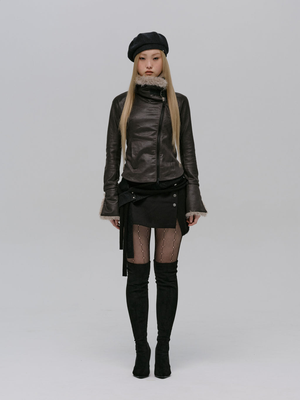 WRAP MINI SKIRT BLACK