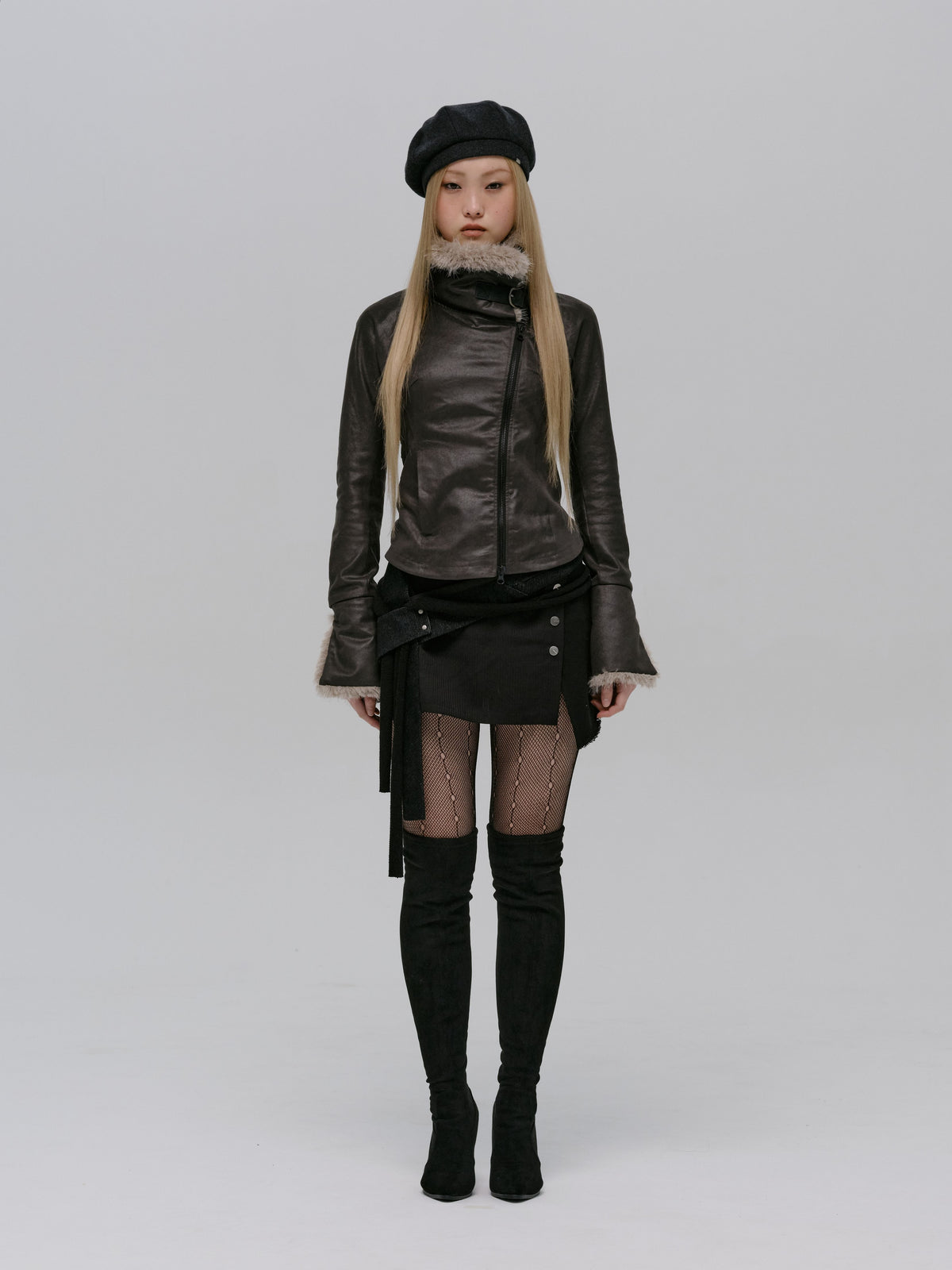WRAP MINI SKIRT BLACK
