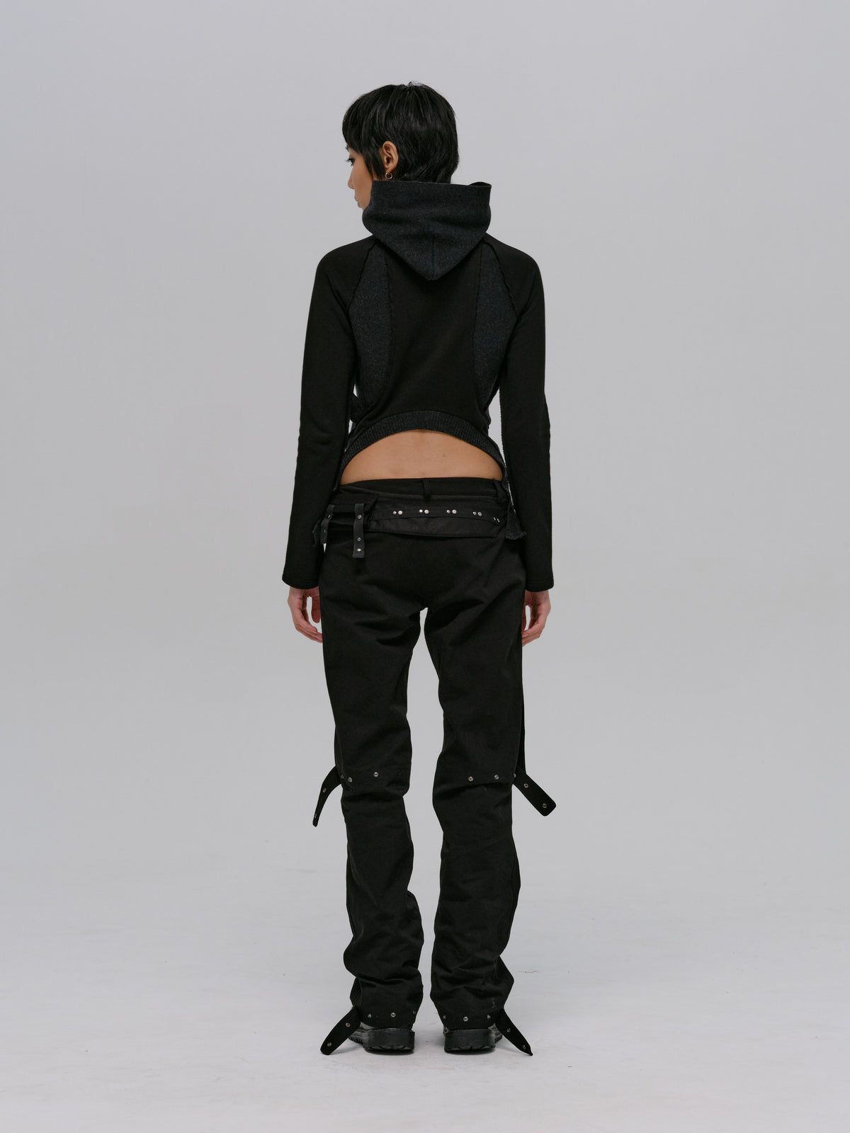 SLASHED ZIP JACKET BLACK