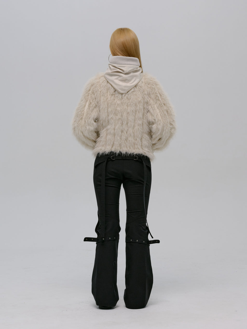 REVERSIBLE FUR JACKET FRENCH GREY
