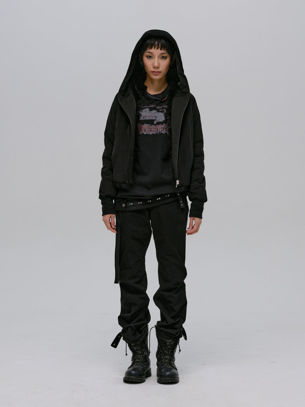 LOW-RISE PANTS BLACK
