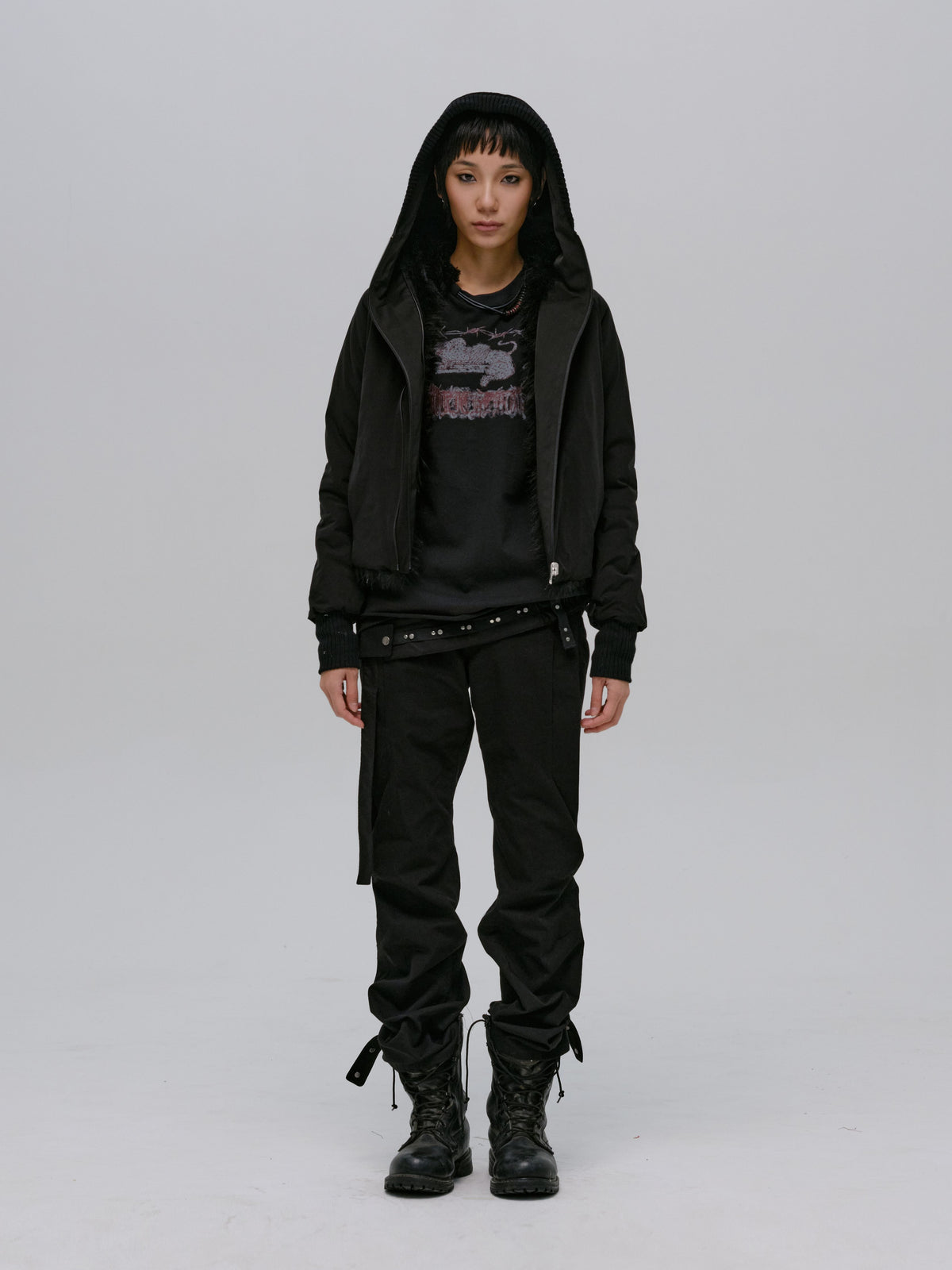 LOW-RISE PANTS BLACK