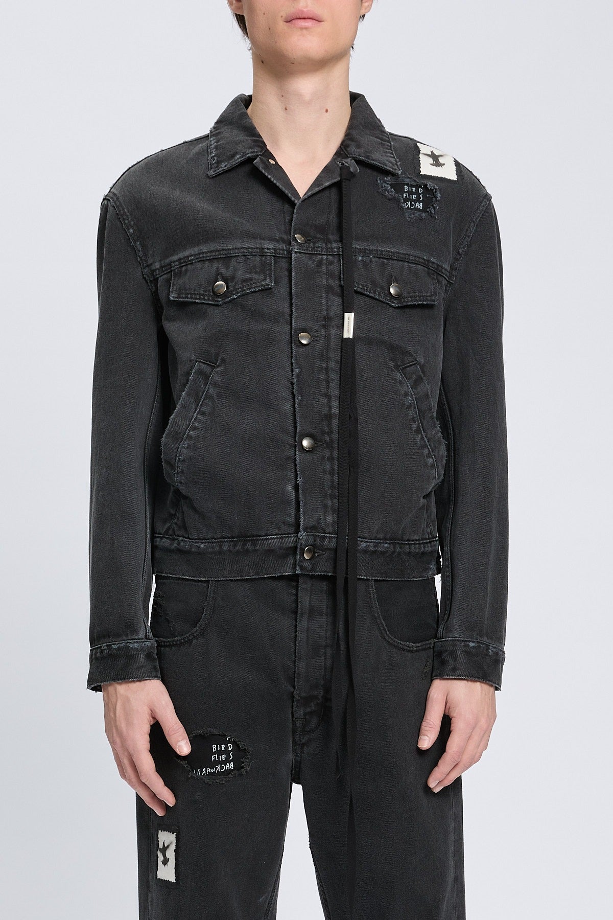 RAF 5-POCKETS STANDARD BLOUSON WITH PRINTED PATCHES FADED GREY