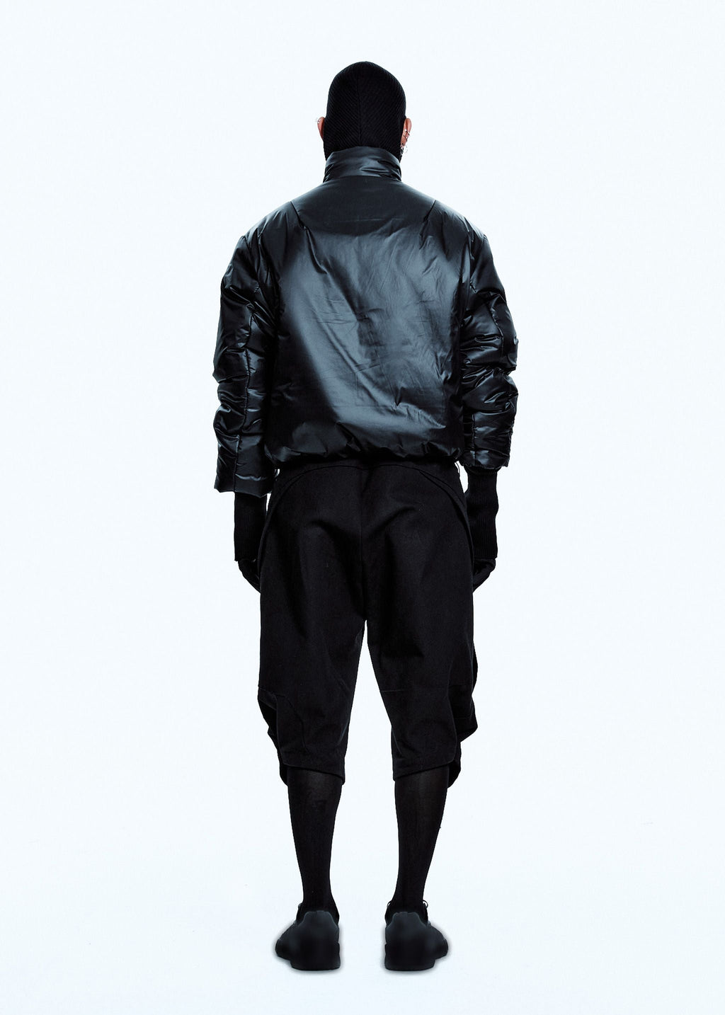 PADDED JACKET W/ BALACLAVA BLACK