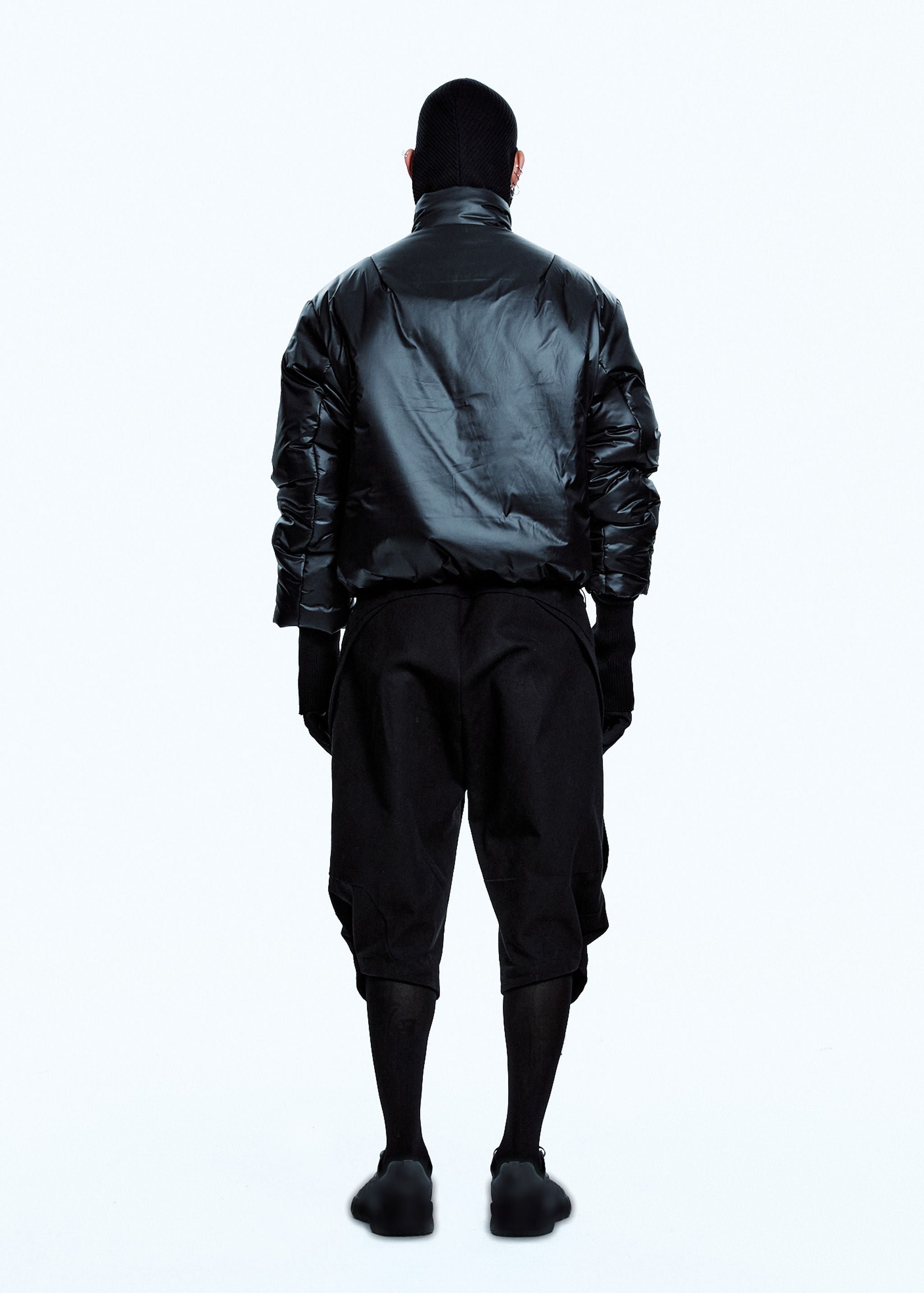 PADDED JACKET W/ BALACLAVA BLACK