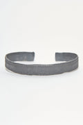 BLACK SILVER BANGLE (WIDE)