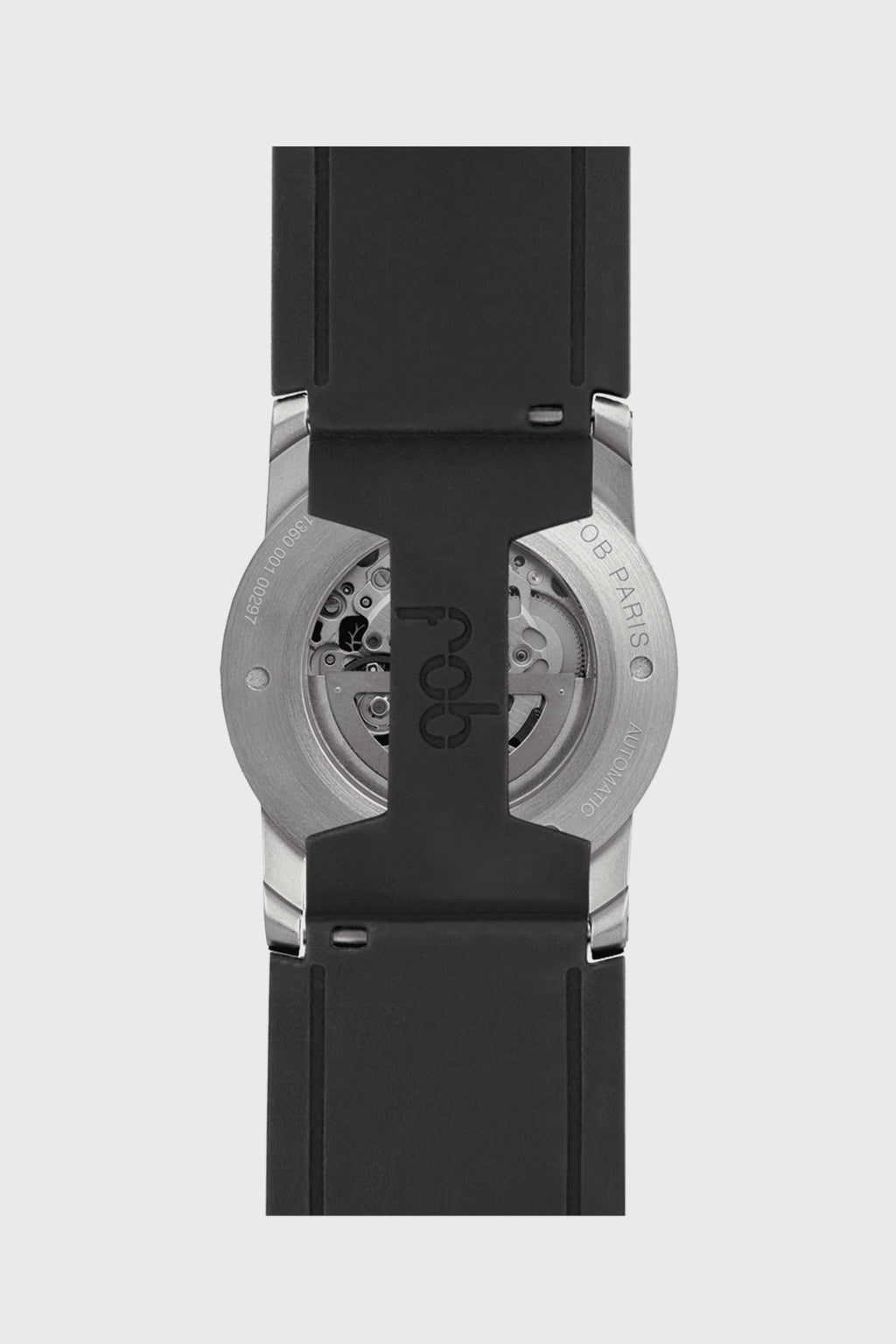 R413 Silver Skeleton w/ Silicone Strap
