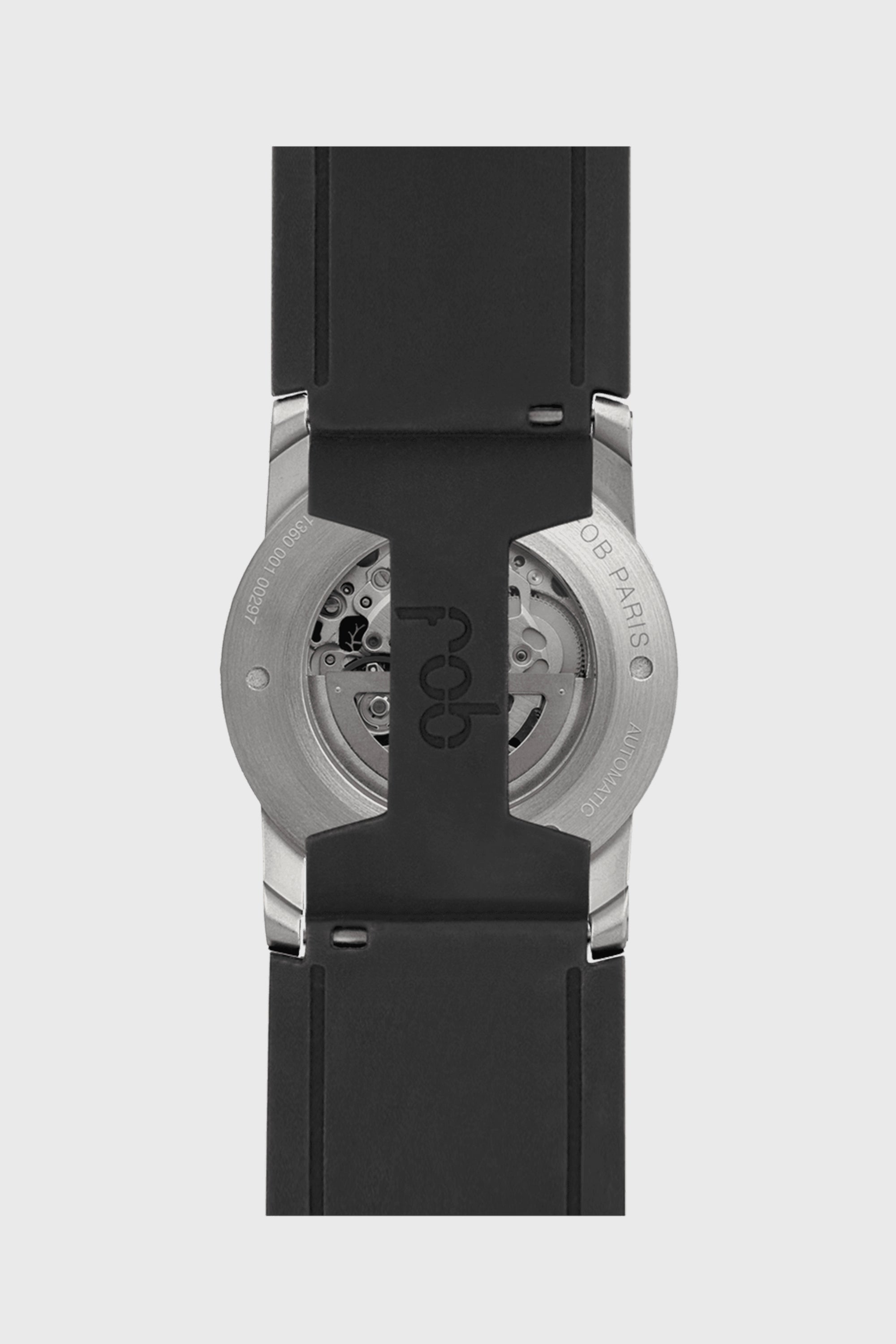 R413 Silver Skeleton w/ Silicone Strap