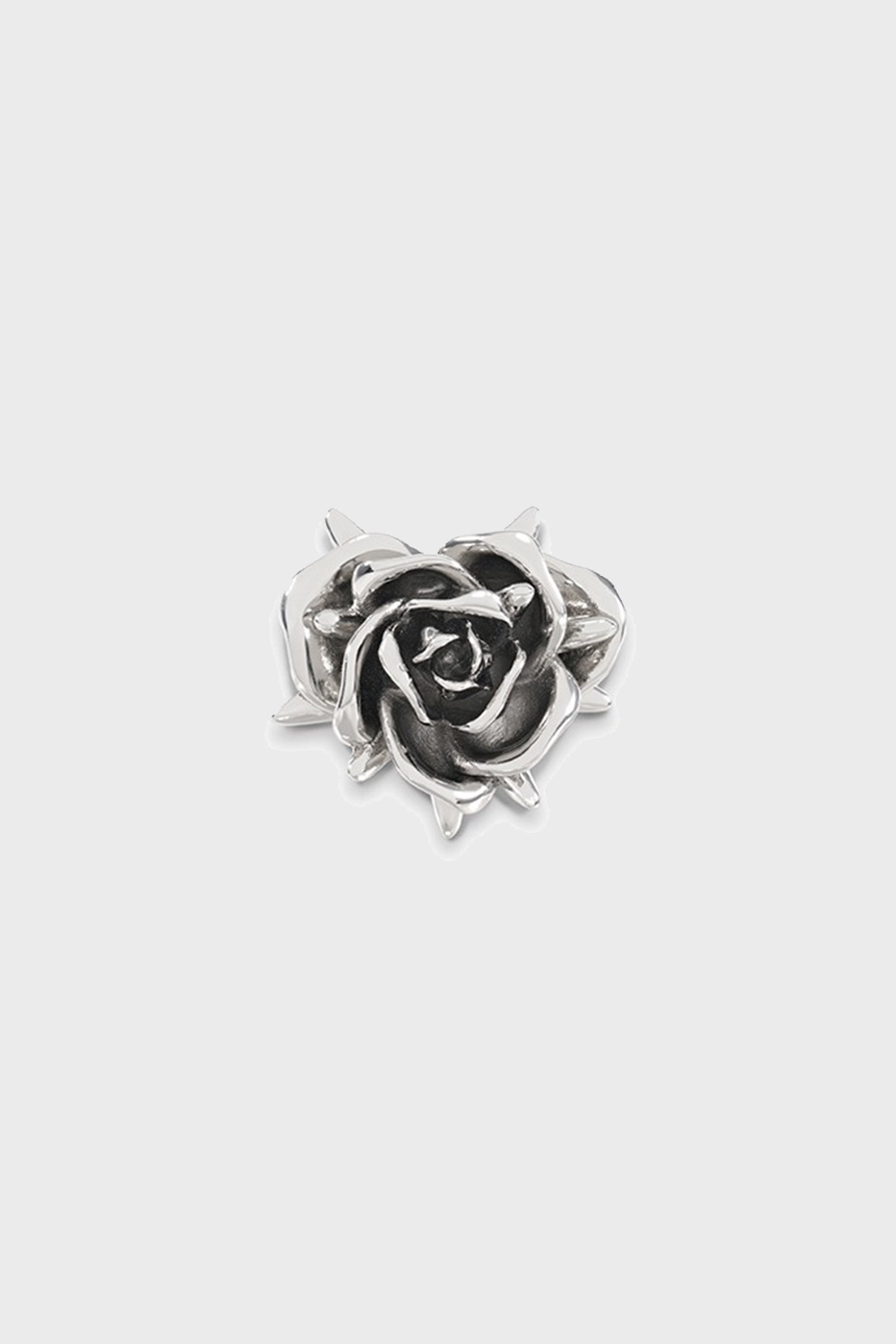 SPIKY ROSE RING SILVER