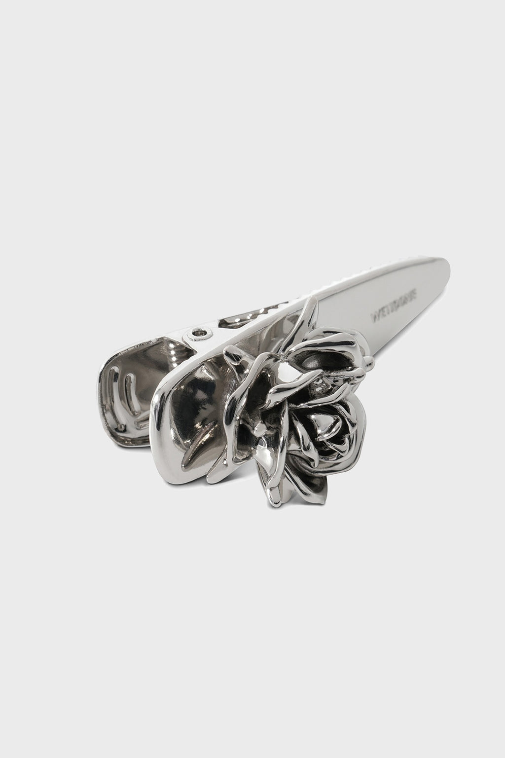 SPIKY ROSE HAIR CLIP SILVER