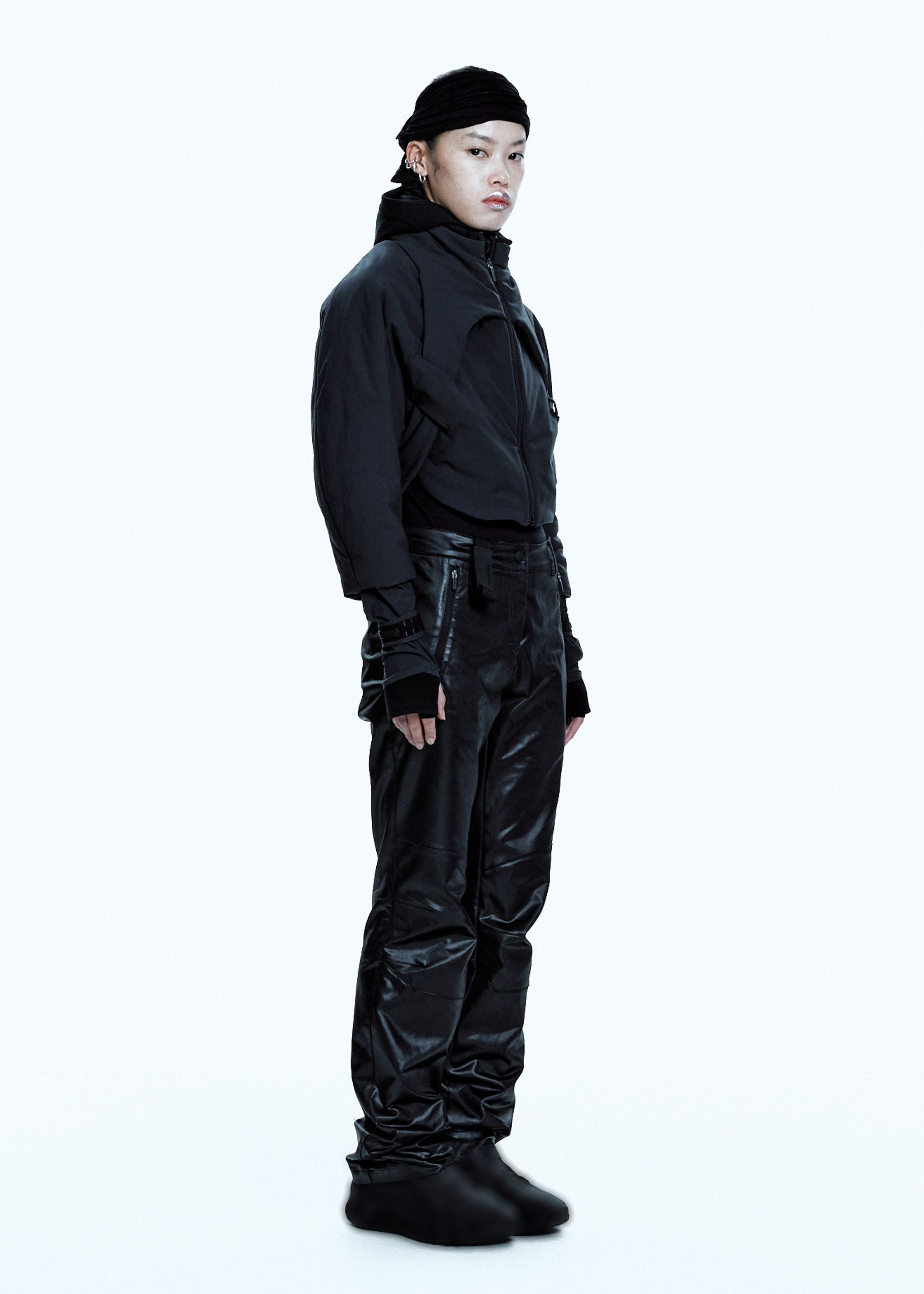 PADDED HARNESS JACKET W/ BALACLAVA CHARCOAL