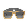 LINDA FARROW × WALTER VAN BEIRENDONCK CREAM SQUARE SUNGLASSES
