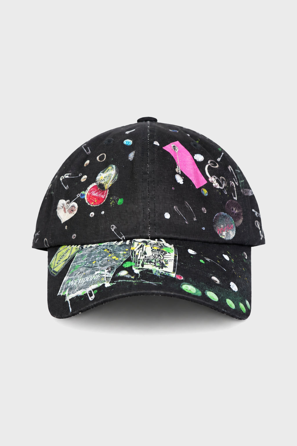 TROMPE-L'OEIL PRINTED CAP BLACK