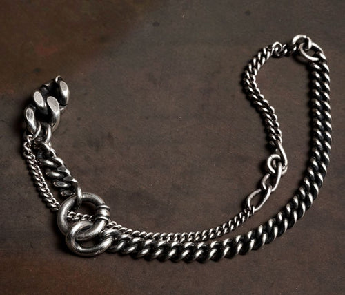 BRACELET TWO CHAINS RING